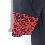 Black and Red Sheer Women's Robe NWOT Size Medium Black Long Robe Photo 2