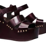 Tory Burch Studded Platform Wedge Sandal In Plum Size 7.5 New Photo 0