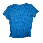 Nike Running Dri Fit Blue Patterned Short Sleeve Crew Neck Athletic T-Shirt Sz M Photo 1