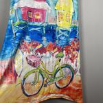 Leoma Lovegrove Happy Place Women’s M Hooded Cover Up Vented Sleeveless Beach Blue Size M Photo 3