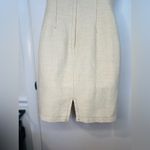 Vintage Y2K Switch USA Womens Linen Beige Fitted Dress Size 5 Buckle Accents Photo 5