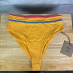 Stone Fox Swim  Honeycomb Sunset Pink Color Block Juniper Bikini Bottom Size XS Photo 2