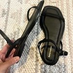 Reformation  Lake Flat Sandals in Black Leather Photo 3