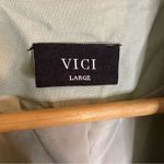 VICI  Sage Green Linen Blend Blazer With Hook & Eye Closures Size Large classic Photo 5
