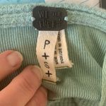 Free People We the Free Malibu Mint Green Waffle Knit Oversized Boho Top Photo 9