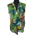 Elegant Vilagallo Sleeveless Top Large (42) Women's Tropical Spring Beach Resort Photo 6