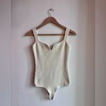 KHAITE  Yves Ribbed Bodysuit Ivory Size L Photo 11