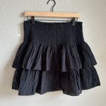 J.Crew Black Smocked Ruffle Mini Skirt Photo 0