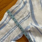 H&M LONG LINEN STRIPED SHIRT DRESS BUTTON DOWN BLUE WHITE LONG SLEEVES SZ LARGE Photo 15