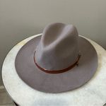 Roxy  100% Wool Felt Fedora Hat Gray with Brown Band Size S/M Western Boho Indie Photo 2