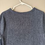 Vera Wang Simply Vera  Top Size S Blue Short‎ Sleeve blouse Photo 6