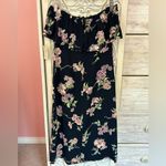 Flynn Skye romantic Fiona strapless midi dress in black botanical. NWT size Xs. Photo 2