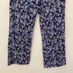 Drew NWT  Angelica Dayna Bluebird Floral Paisley Cropped Pants Indigo Navy Blue 4 Photo 2