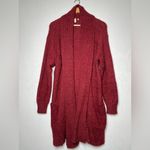 Pilcro Anthropologie  Soft Fluffy Oversized Cardigan Sweater in Wine Women Size S Photo 1