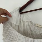 Ulla Johnson  Cream Pleated Ravenna One-Shoulder Blouse Photo 7