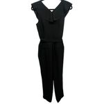 Banana Republic NWT  Ruffled Neck‎ Sleeveless Jumpsuit Black 2 Photo 5