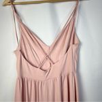 Poof! Poof Light Pink Cross Back Wide Leg Soft Material Jumpsuit S Photo 3