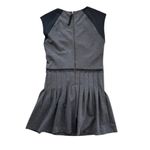 Rebecca Taylor  Gray Black Knit Pleated‎ Skirt Mini Dress Size 6 Sleeveless Photo 7