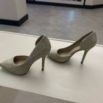 JustFab Heels Glittering Silver Heels 7 Great Shape Photo 2
