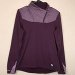 Mountain Hardwear  Women’s Quarter Zip Nylon Burgundy Purple Pullover Sweatshirt Photo 0