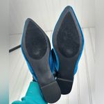 Cape Robbin Teal Velvet Embroidered Pointed Toe Mules Womenโs Size 8.5 Photo 6