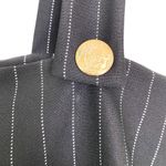 ASOS Black Pinstripe Gold Zipper Sleeveless Romper Playsuit Size 6 Photo 3