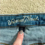 Universal Threads  high rise midi blue button front shorts in size 2 / 26 Photo 3