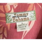 Tommy Bahama  Womens Small Orange Floral Silk Blouse Button Front Beach Tropical Photo 2