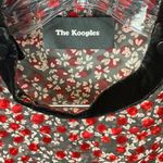 The Kooples  Women's Red Floral Devore Long Sleeve Blouse‎ Top Size M/L Photo 2