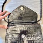 Ralph Lauren Vtg Alligator Sterling Silver Envelope Clutch Bag Crossbody Black Photo 4