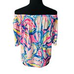 Lilly Pulitzer  Off The Shoulder Sain Top in Pink Sunset - Size Small Photo 4