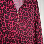 Anne Klein animal print burgundy and black Christmas blouse NWT Small Photo 2