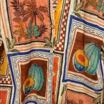 Calypso St. Barth  Orange and Brown Patterned Shirt Photo 2
