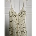 Cara Cara Womens 8 Ivory Linen Dress Polka Dot Maxi Dress Luxury Photo 6