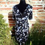 Motherhood ‎ Womens Dress Size Small Blue White Wrap Ruched Maternity Floral Photo 2