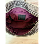 Coach Women's  Zoe Gun Metal Grey Leather Shoulder Bag One Size Photo 5