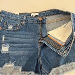 BP Shorts Denim Medium Blue Wash Distressed Raw Hem Size 31 Photo 2