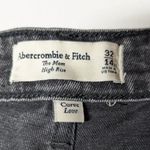 Abercrombie & Fitch High Rise Mom Jeans Womens Size 32/14 XL Curve Love Black Photo 2