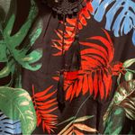 Ekouaer Lace Crochet Summer Beach Cover Up Dress Black Leaf Print Size 2XL NWT Blue Photo 8