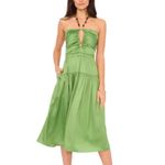 1. State  Beaded Halter Midi Dress Salted Lime Green Tiered Smock NWT $119 Size 6 Photo 6