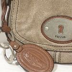 Fossil  Gold Shimmer Brown Key Per Cross Body Purse Adjustable Strap Crossbody Photo 1