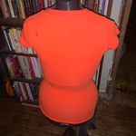 Lole  athletic square neck orange embroidered shoulder XS top Photo 2