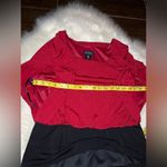 Enfocus Women Red shimmer and Black Pencil skirt Dress Sz 14W Photo 5