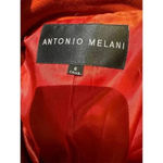 Antonio Melani Women's Orange Wool Blend Pea Coat Size 6 Winter Quiet Luxury Photo 9