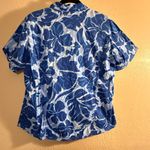 Columbia Women's Blue and White Patterned Shirt XL Photo 1