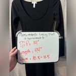 Leith  -long sleeved, scoop neck, side slit black dress, size XXS, NWT Photo 1