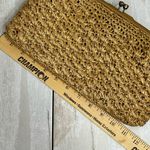 Vintage Tan Raffia Kiss Lock Clutch Purse Hand Made 50’s Summer Classic Vacation Photo 6