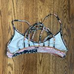 Volcom  Strappy Printed Bikini Top Size Small Black Multicolor Boho Pattern Photo 2