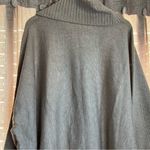 Calvin Klein NWT Tan Leather Buckle Cowl Neck Poncho Sweater Large/Extra Large Photo 10