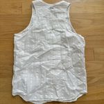 prAna  Tunic Sleeveless Button Up Organic Cotton White V-Neck Relaxed‎ Size S Photo 6